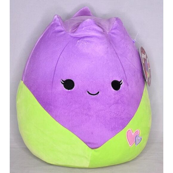 NEW NWT Squishmallows Plush Jackie Tulip Flower Purple Colored 11" - Picture 1 of 7